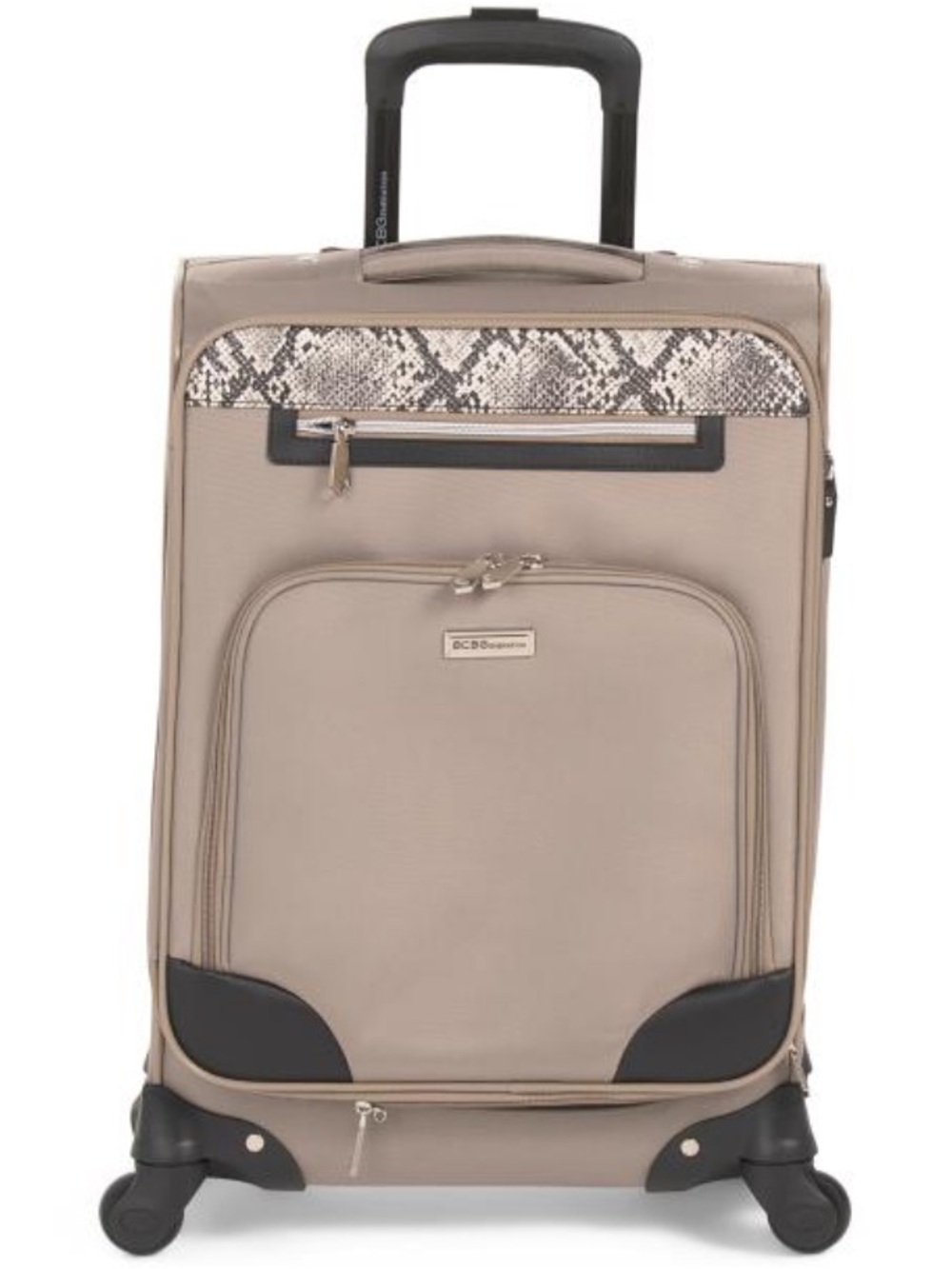 BCBG Taupe Softside Carry-On Spinner Luggage